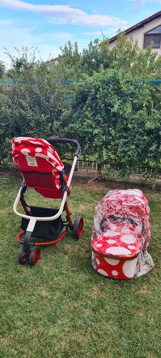 Carucior 2 in 1, Cosatto Giggle Red bubbles Landou si Sport