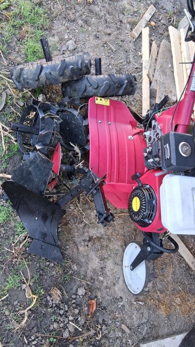 Motocultor cu freza,roti cauciuc 400,8 24mm plug arat