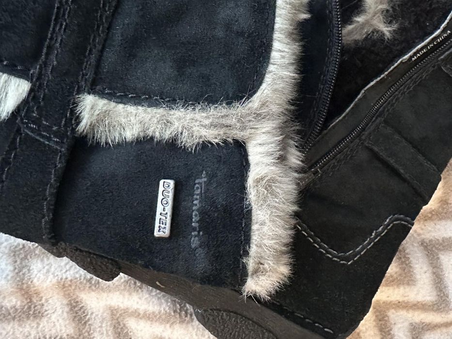 Зимни велурени ботуши -Tamaris