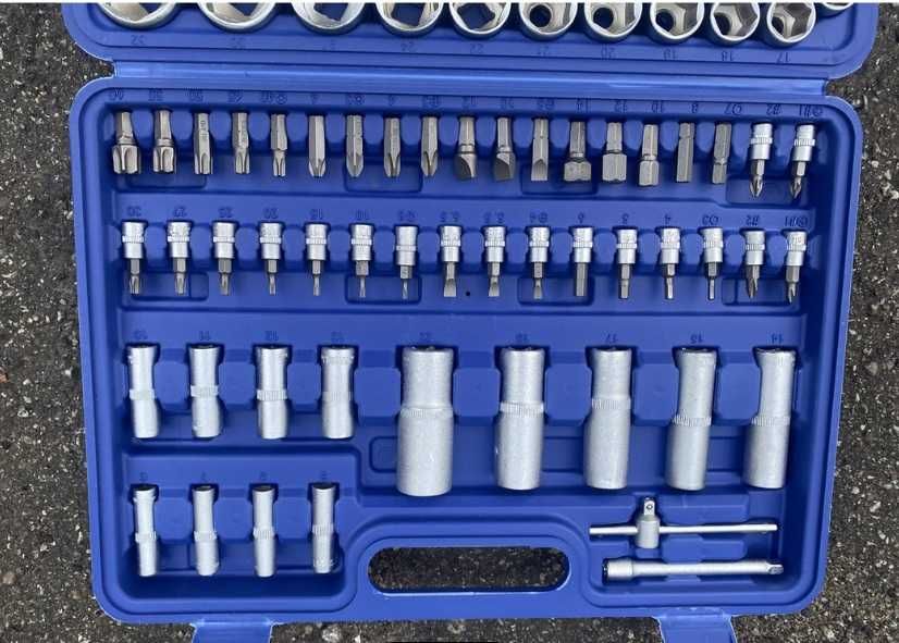 НЕМСКИ К-т Гедоре 108 части UKC Куфар с инструменти гедория тресчотка