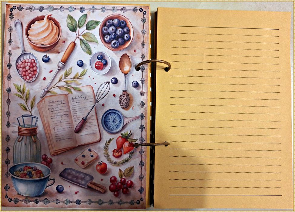 Тефтер за рецепти в кафяво