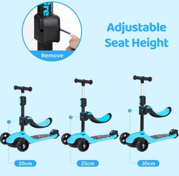 Trotineta 2 in 1 cu roti luminoase