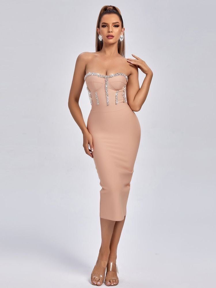 rochie bandage cu corset