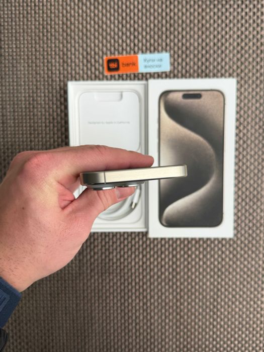 256Gb! iPhone 15 Pro Лизинг от 50лв/мес Natural Titan опция изплащане