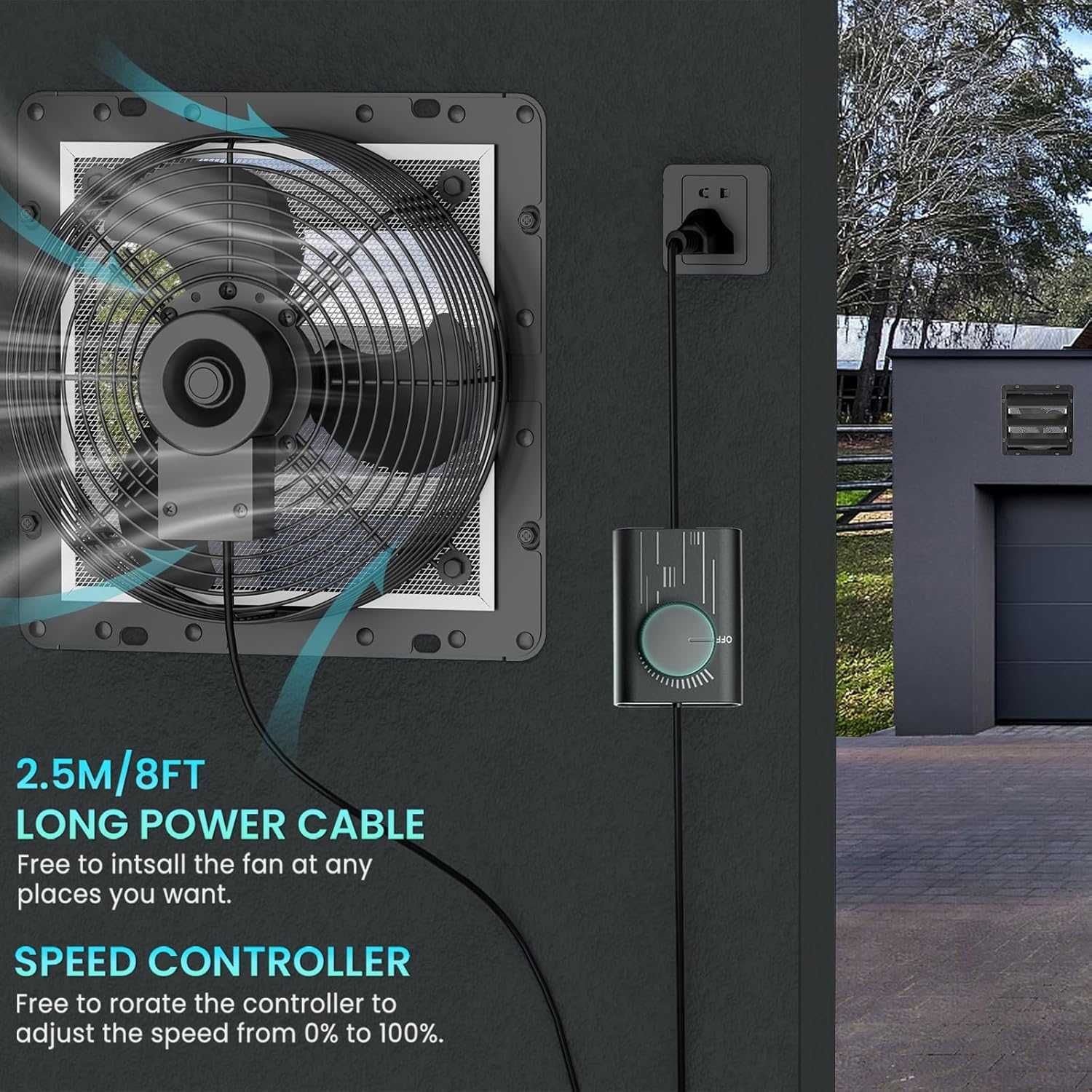Ventilator Industrial Aluminiu + Controller 314mm, REDUS de la 500RON