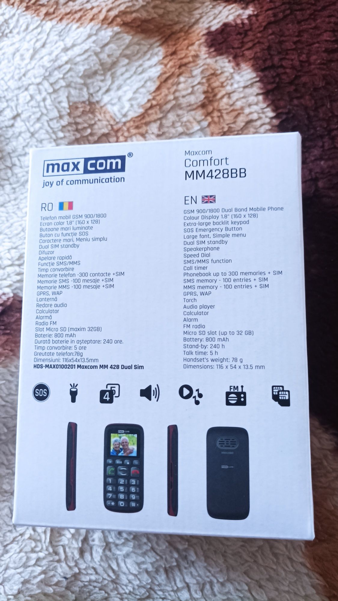 Telefon pentru seniori MaxCom