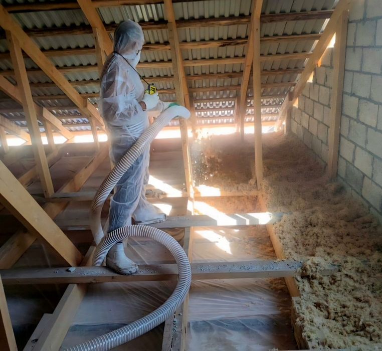 Утепление домов и крыш эковатой под ключ. Утепление крыши