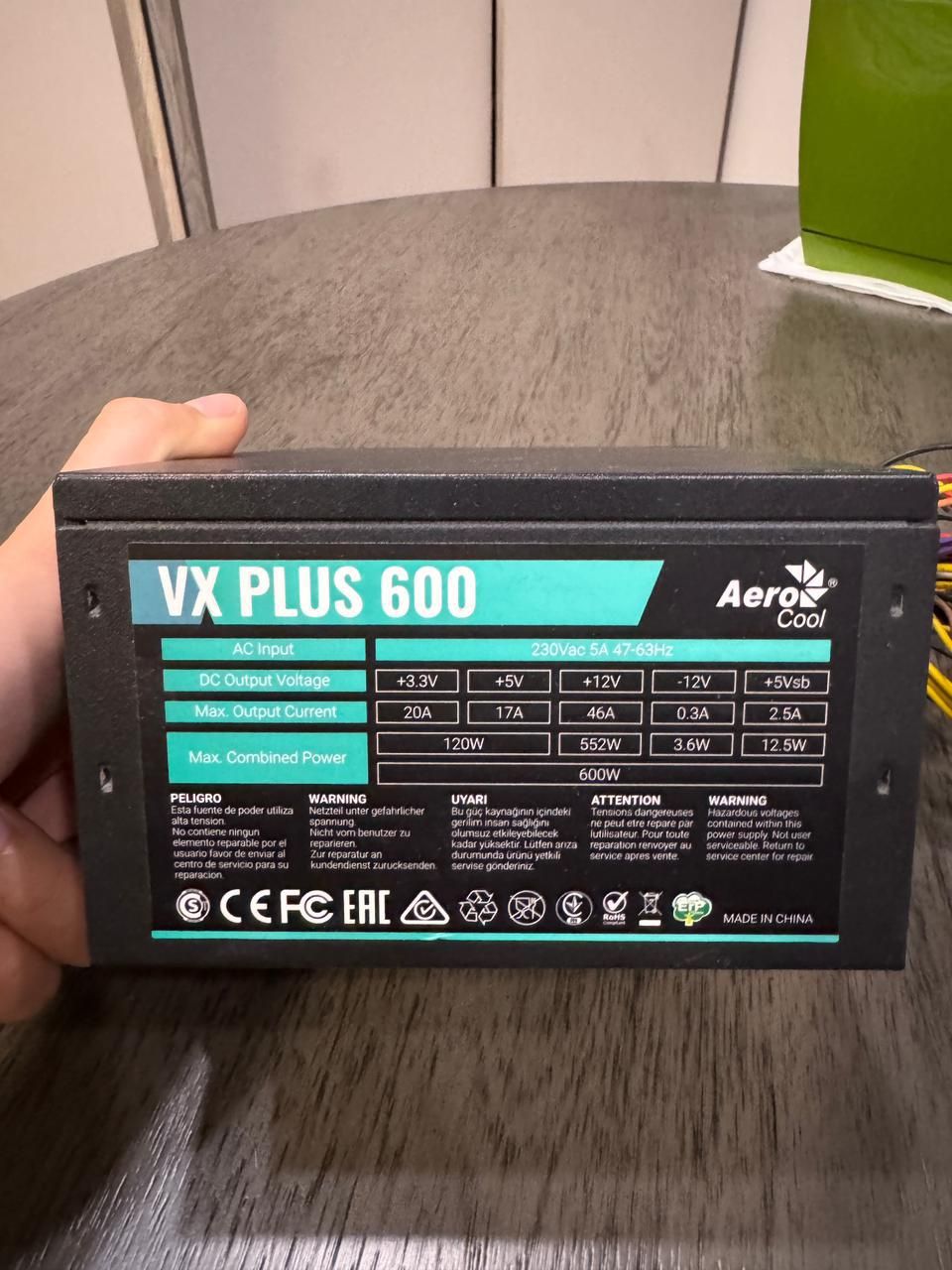 Блок питания AeroCool VX PLUS 600W