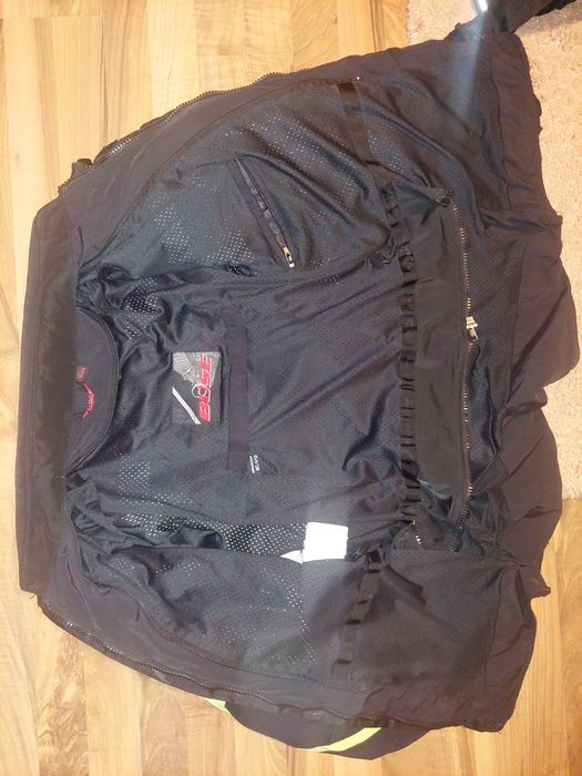 Geaca moto Buse,textil,negru cu verde,marime 54 -XL