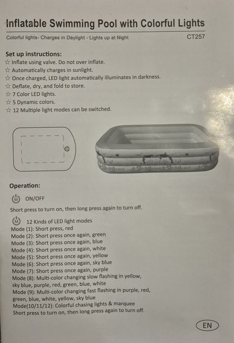 Vand Piscina Gonflabila Multicolora