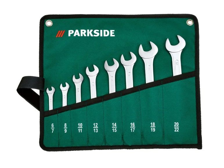 Set 8 chei fixe Parkside crom vanadiu