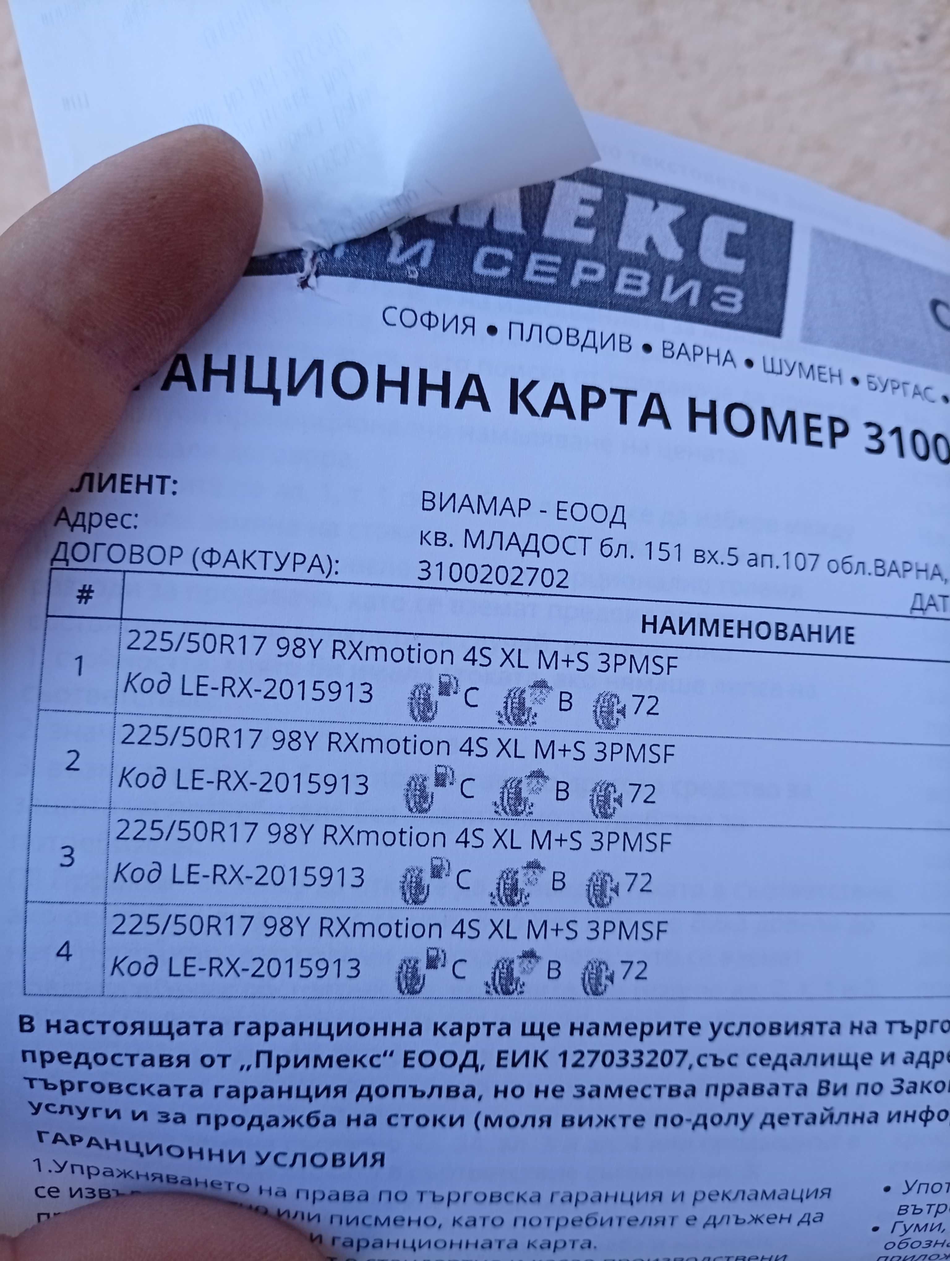 Джанти с гуми 17 цола