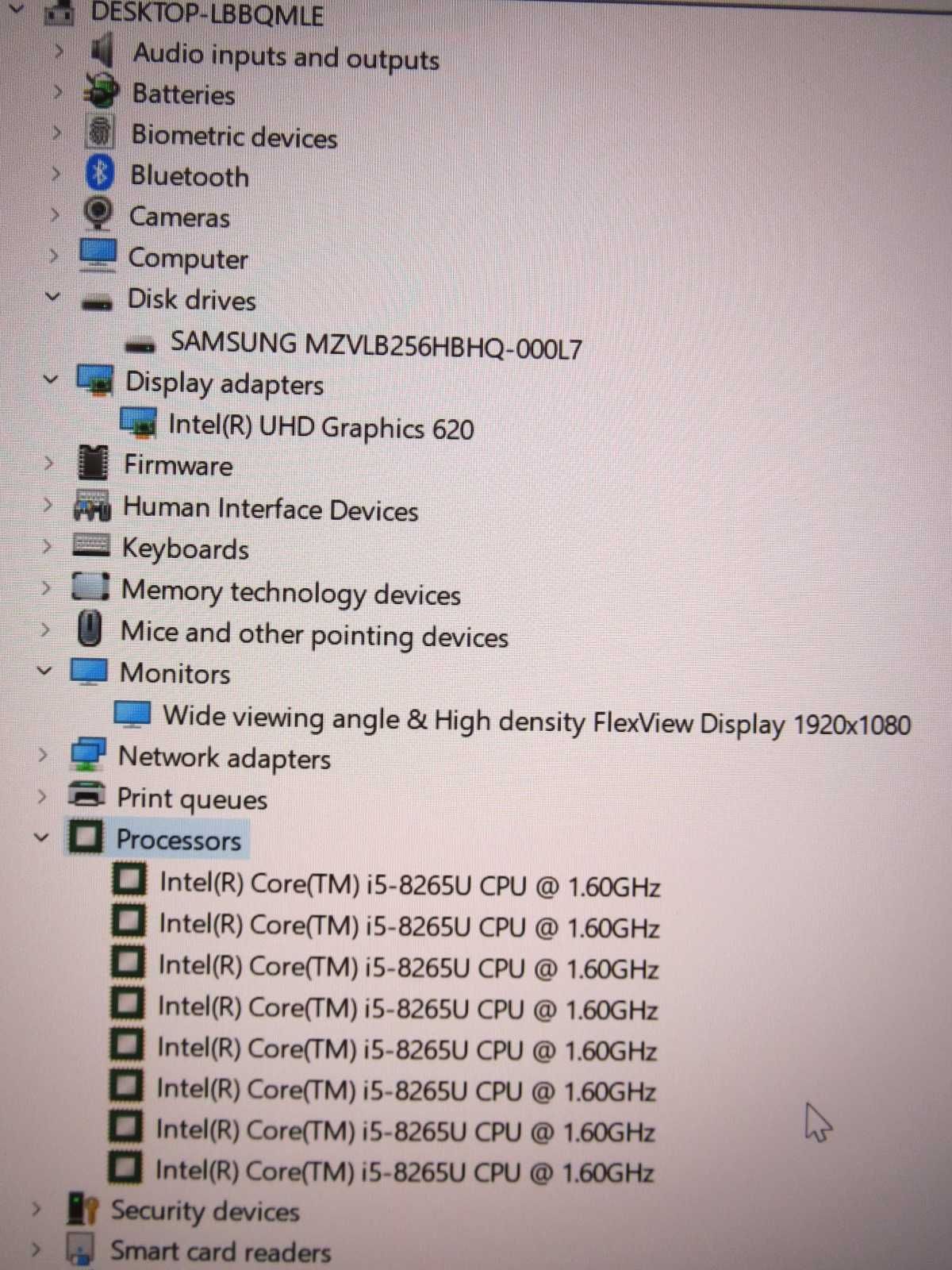 Lenovo ThinkPad X390 FHD IPS/i5 8265U/SSD 256GB/ 8GB/USB-C