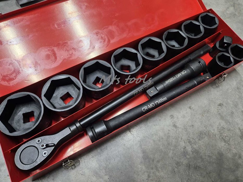 Trusa Set de chei tubulare și clichet 1 tol camion 15buc