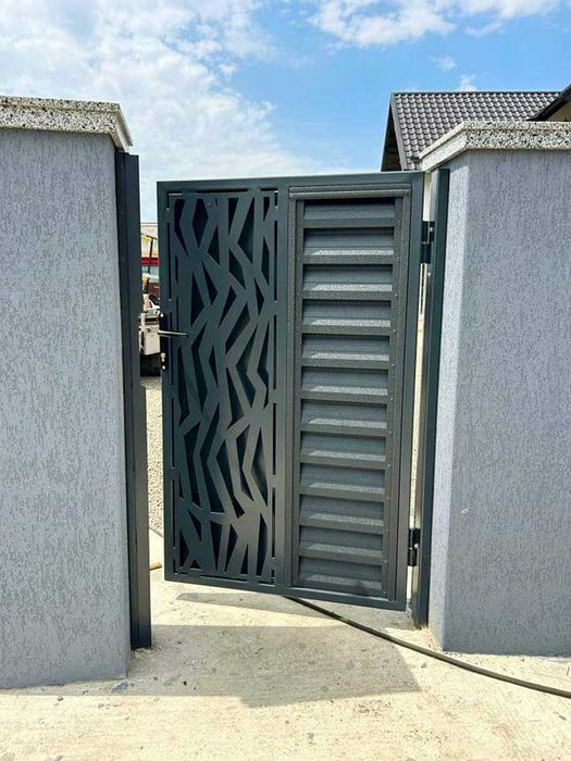 Garduri si porti din panou stil jaluzele, sipca metalica, plasa si BCA