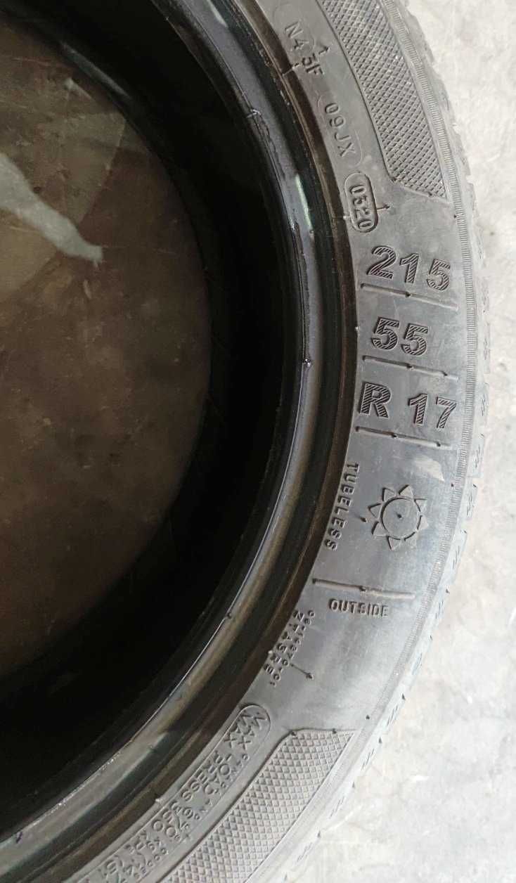 4 броя 215/55 R17 летни гуми KLEBER DYNAXER HP4 94W 2020 5мм