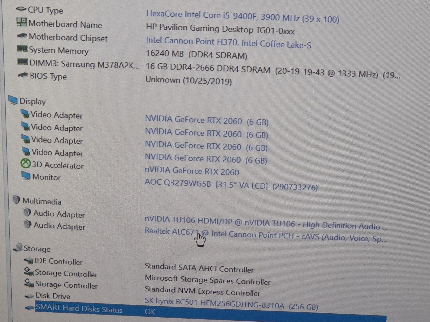 vand calculator Jocuri Hp Gaming TG01.i5 Hexa.16 Gb.RTX 2060 6 Gb.Ssd