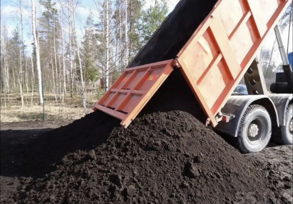 Чернозём в Астане. Доставка чернозема перегной. Грунт.