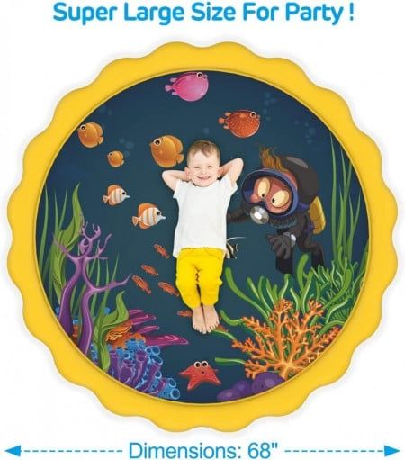 Piscina pentru copii cu stropitoare Keten, PVC, multicolor, 170 cm