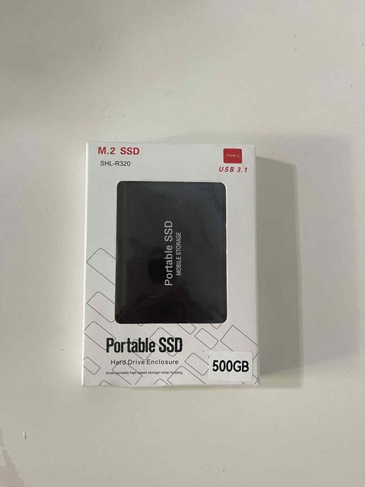 Външен SSD диск 500GB USB 3.1 Type-C (M.2 SHL-R320)