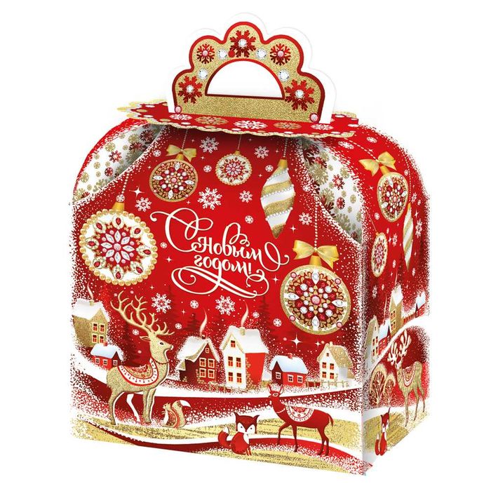 Новогодние подарки оптом со склада из конфет Рахат Киндер Марс