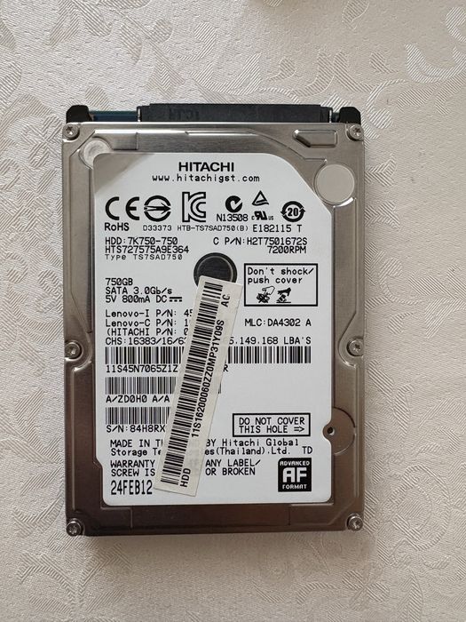 HDD диск 750 гигабайт