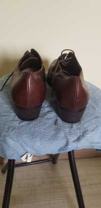 Pantofi dama din piele maro,nr.37,productie italia