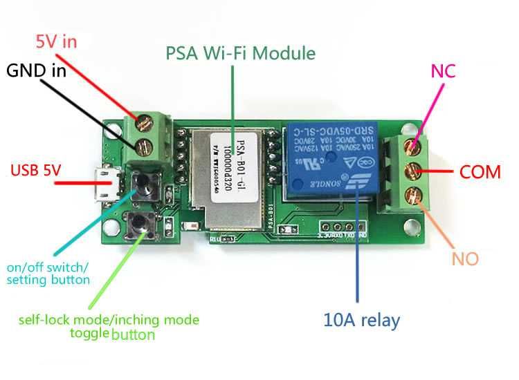 Sonoff WiFi/433mhz реле AC/DC + дистанционно в комплекта