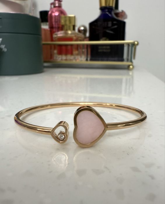 Золотой браслет Chopard happy heart 750 пробы с бриллиантом! Оригинал