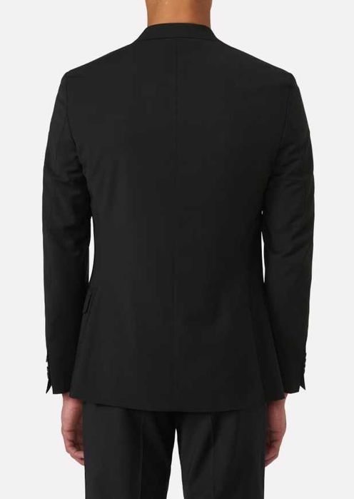 Sacou blazer de lux 54 XXL slim Oscar Jacobson lana luxury negru