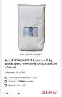 Raticid PELET Albastru - 10 kg, Brodifacoum, Sobolani si Soareci