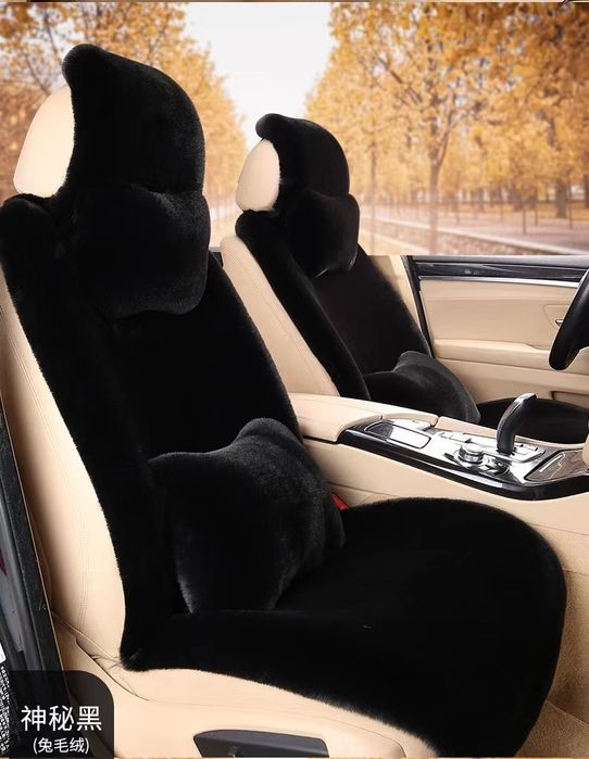 Меховые накидки на сиденья авто комплект. Кролик.Натуралка.