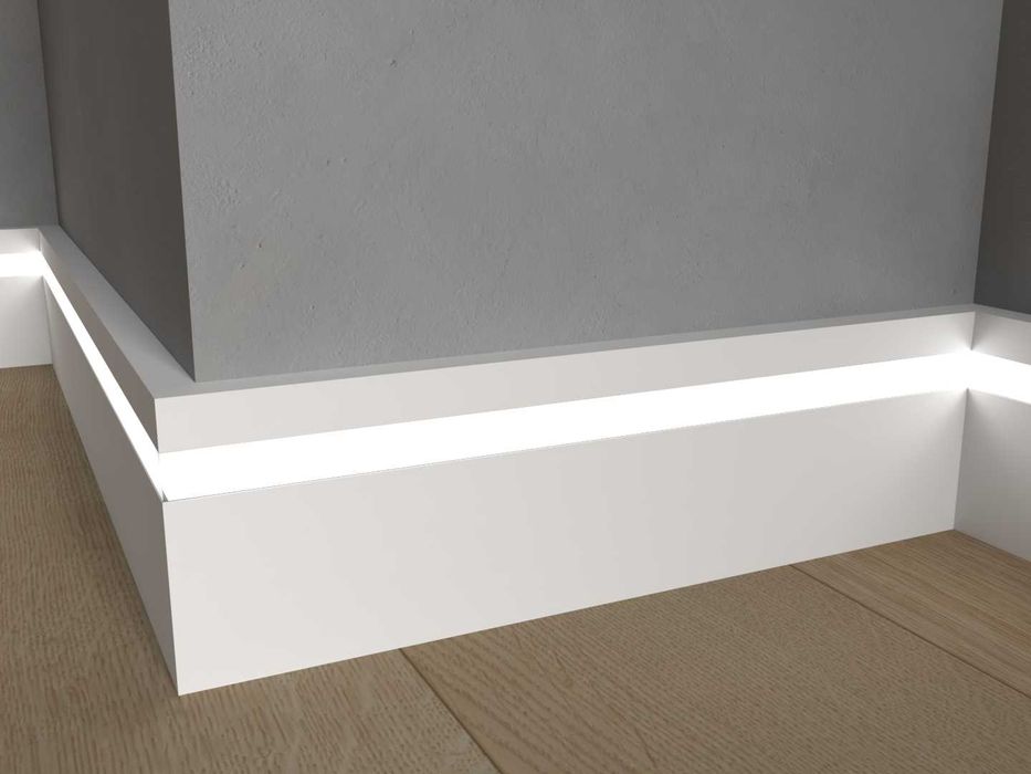 Plinta decorativa din polimer rigid LED