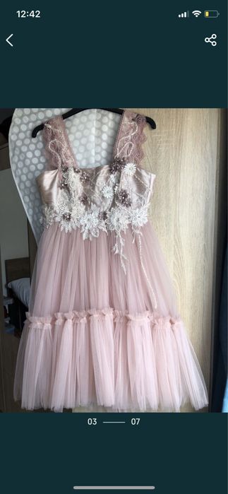 Rochie Loulou roz pudra