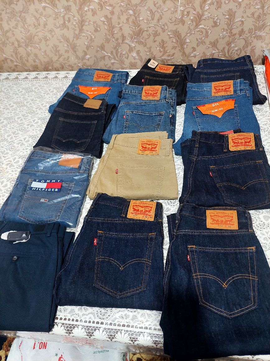 Джинсы original Levi's, Tommy Hilfiger, American Eagle