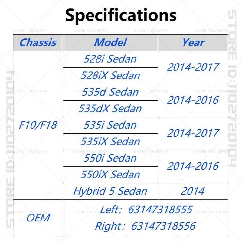 Заден рефлектор за BMW Серия 5 F10 F18 Седан 14-17. БМВ