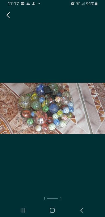 Jucării  boluri mici din sticlă