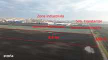 Teren intravilan 5,5 ha industrial deschidere 150 ml soseaua Constante