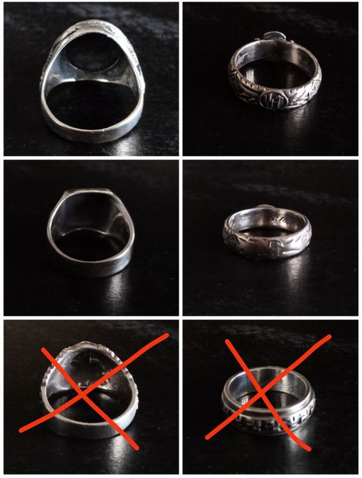 Inel SS totenkopf antipartizani ww2 argint