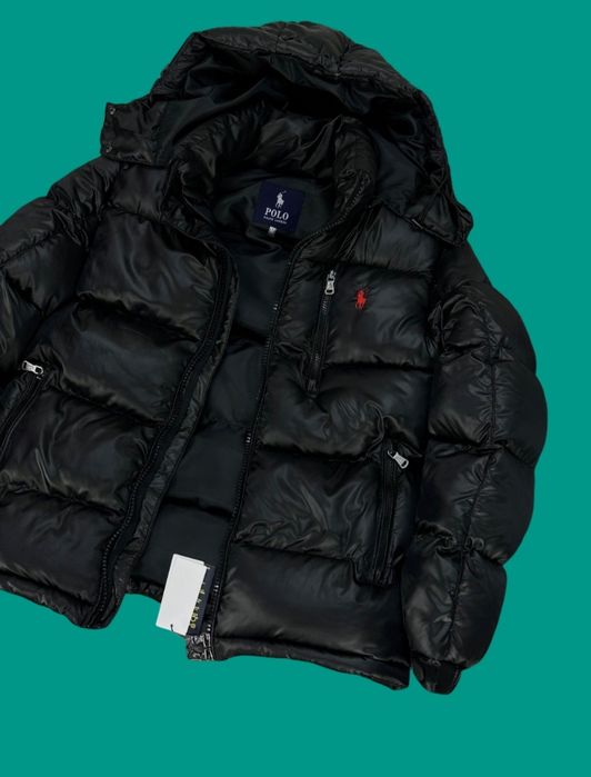 Geaca Polo Puffer Negru Lucios (marimi: S,M,L,XL)