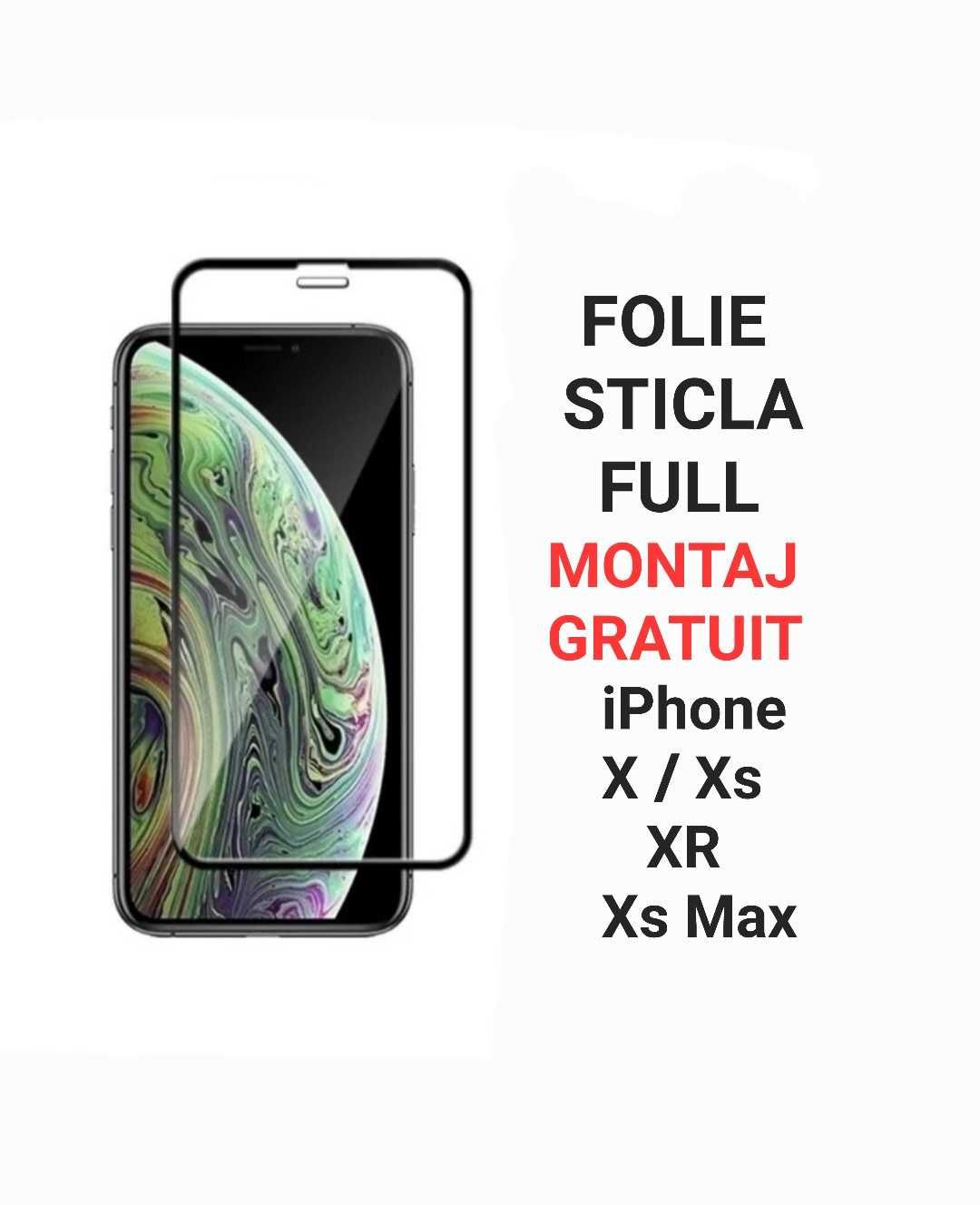 Folie de Sticla Full iPhone 11 12 / 13 / 14 Pro / Pro Max / Mini