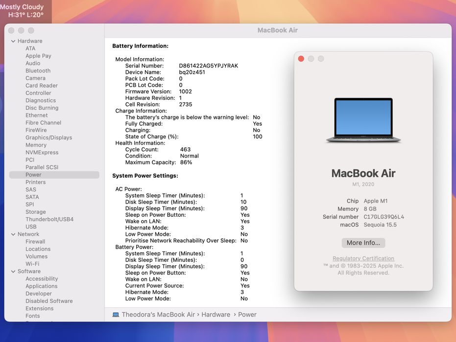 MacBook Air M1 2020, Space Grey, 8GB RAM, 256 SSD