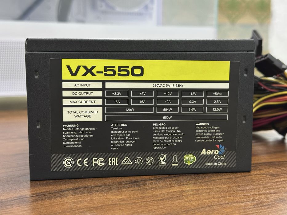 Блок питания Aerocool VX-550, 550W