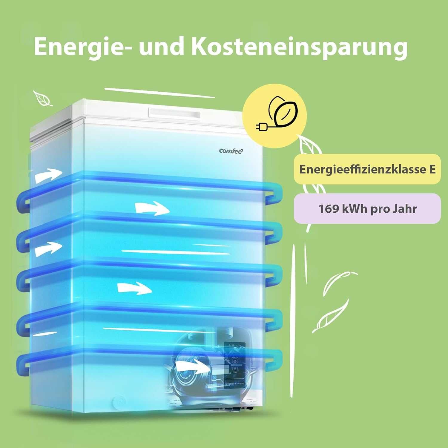 Фризер тип ракла Comfee RCC100WH2(E) 99L Енергиен клас E