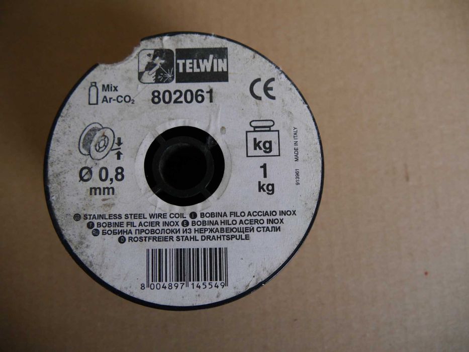 Sârmă inox Telwin, cod 802061 – 1 kg, 0,8 mm