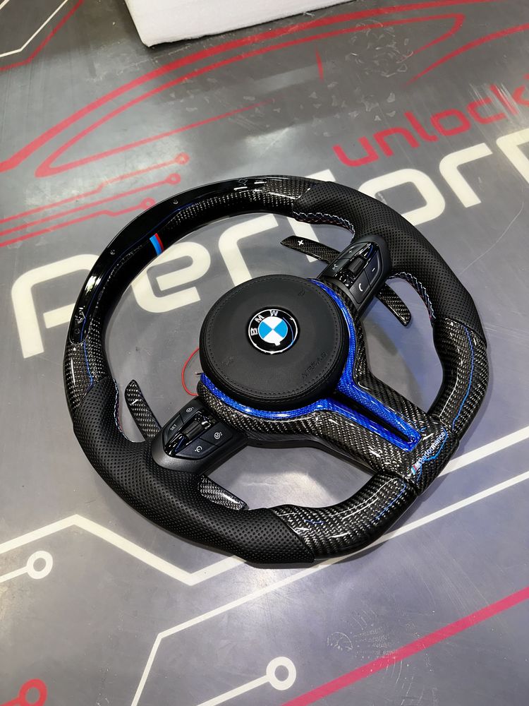 Volan BMW M CARBON / LED / Vibratii / Incalzire / DISTRONIC! SERIA F/E