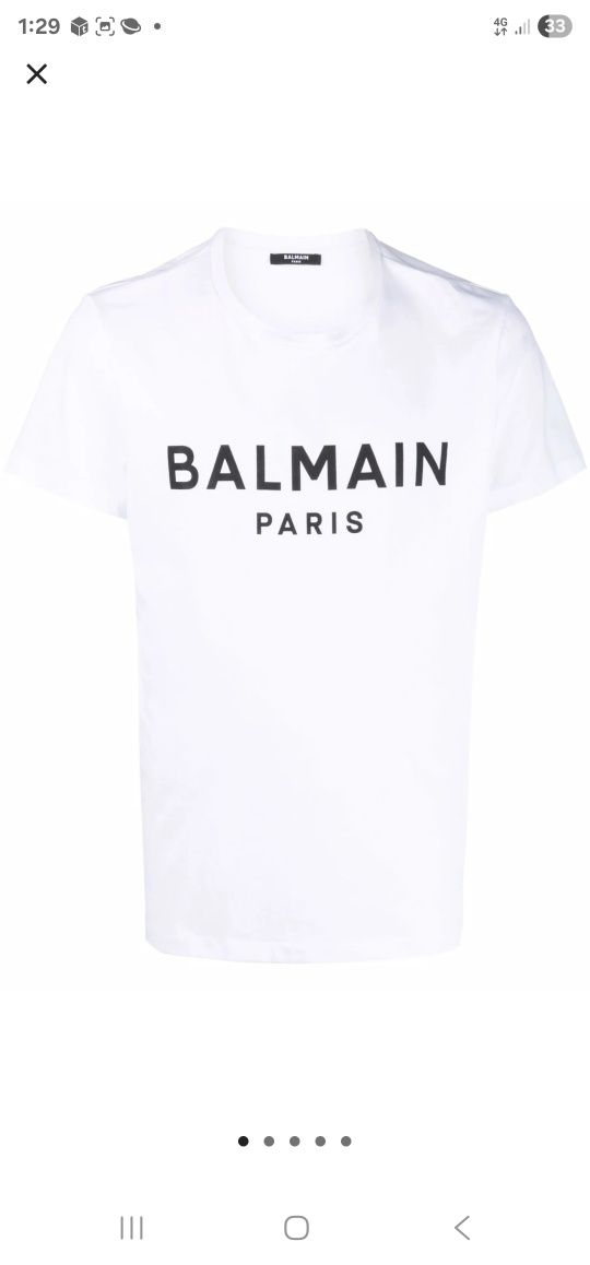 Тениска Balmain Farfetch памучна чисто нова