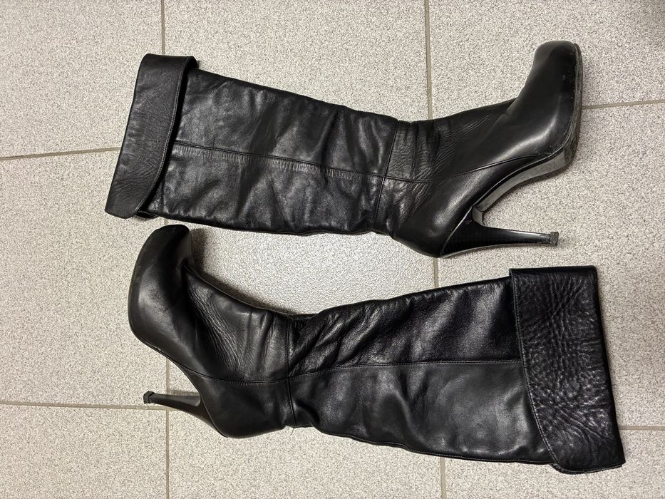 Кожени ботуши като нови с топла подплата