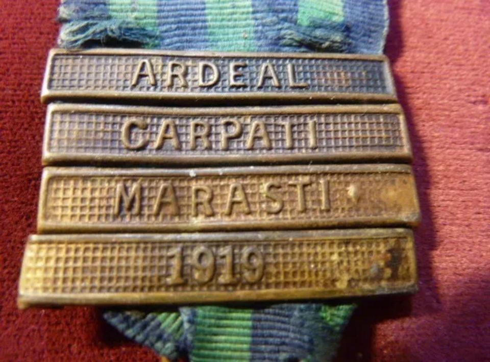 Crucea Comemorativa WW1 cu 4 barete: Ardeal, Carpati, Marasti, 1919