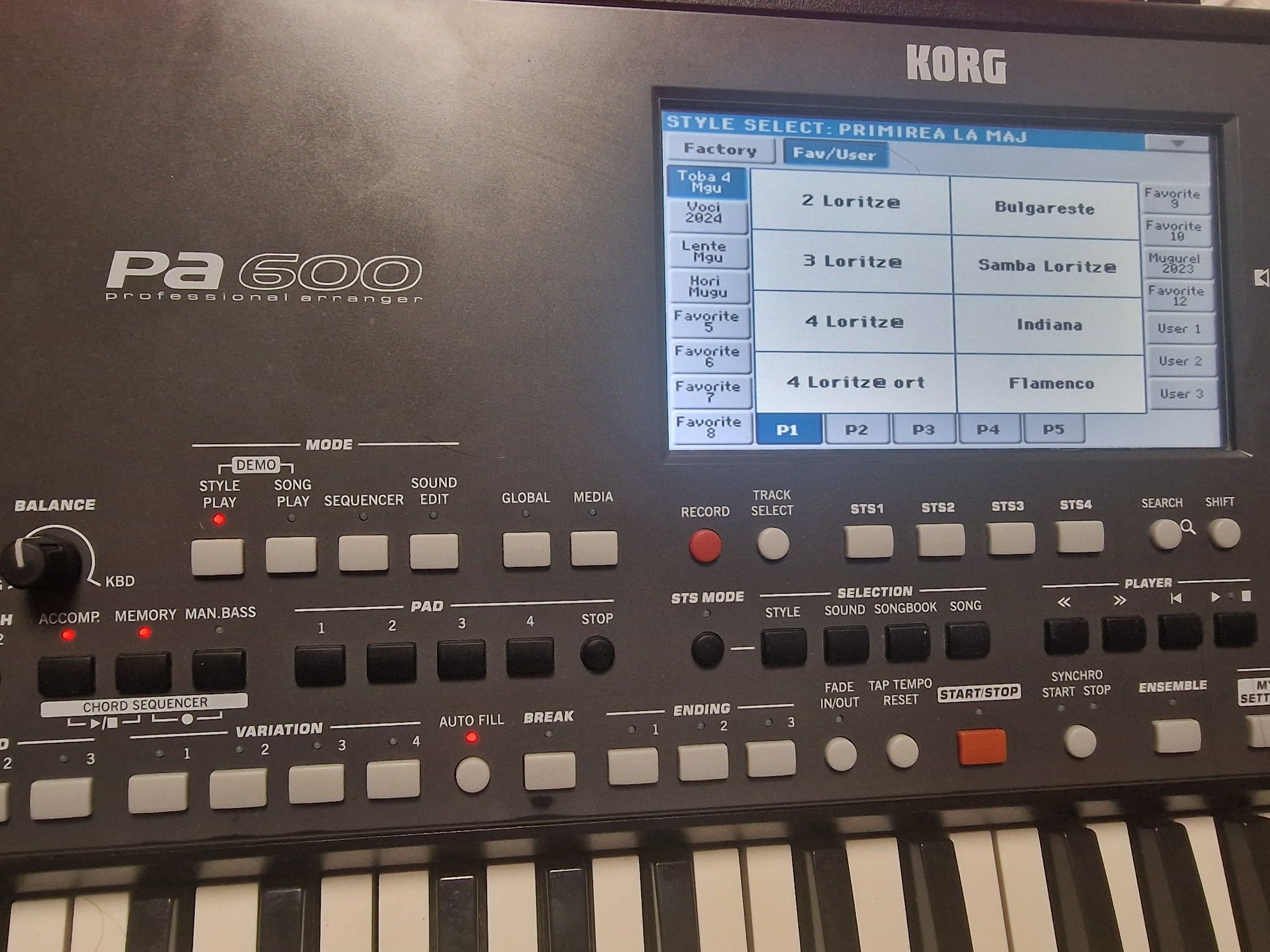 Set korg pa600 2024